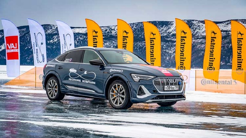 Электрический Audi e-tron установил рекорд на шинах Continental